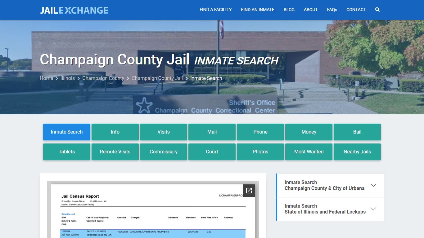 Inmate Search: Roster & Mugshots - Champaign County Jail, IL